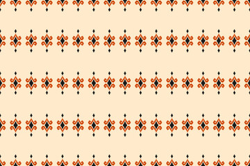 Motif ethnic pattern art. Ikat ethnic seamless pattern in tribal. Indian style. Design for background, wallpaper, illustration, fabric, clothing, carpet, textile, batik, embroidery.