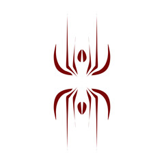 Maroon color tribal design illustration. Perfect for tattoos, stickers, icons, logos, hats, wallpaper elements