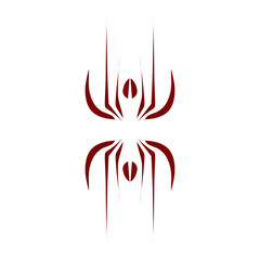 Maroon color tribal design illustration. Perfect for tattoos, stickers, icons, logos, hats, wallpaper elements