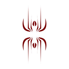 Maroon color tribal design illustration. Perfect for tattoos, stickers, icons, logos, hats, wallpaper elements