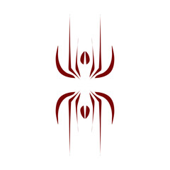 Maroon color tribal design illustration. Perfect for tattoos, stickers, icons, logos, hats, wallpaper elements