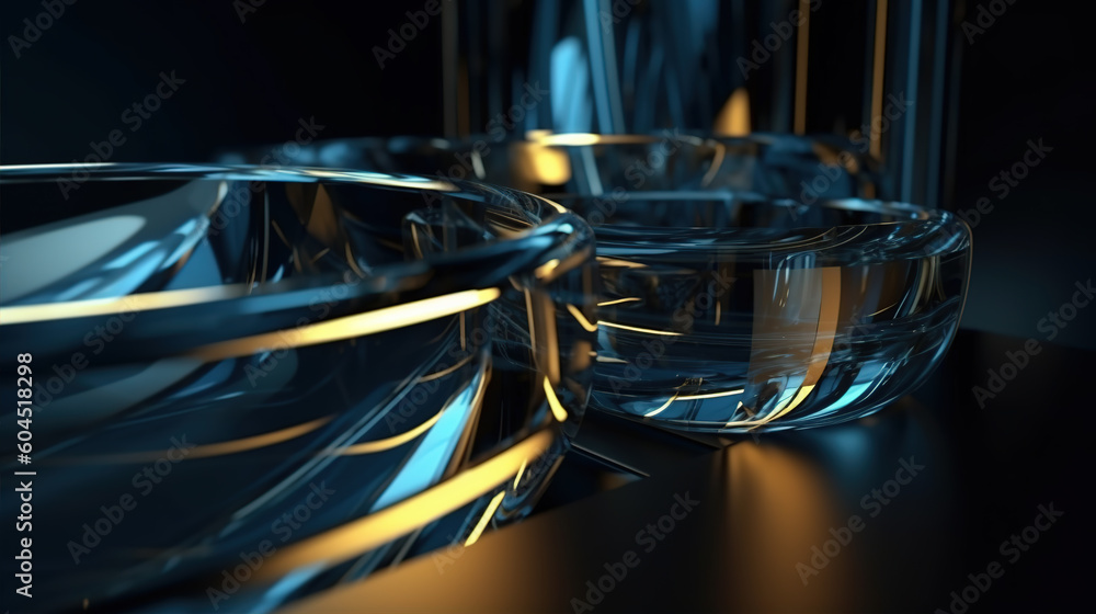 Aufkleber blue metal rectangular array background,created with generative ai tecnology.