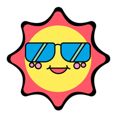 symbol,sunshine,happy,yellow,icon,bright,sun,cute,sea,summer,character,joy,design,weather,vacation,fire,vector,graphic,smiling,cartoon,sunlight,face,sunbeam,light,fun