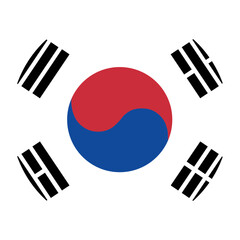 Flag of South Korea. South Korea flag in circle - obrazy, fototapety, plakaty