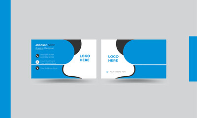 Minimalist creative Double sided corporate business card template. Minimalist card most relevance business card design.