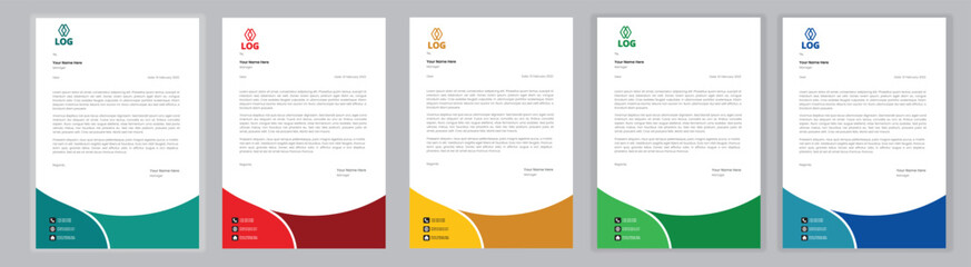 Obraz premium New Corporate And Creative Professional Business Elegant,Modern letterhead template design in minimalist style a4