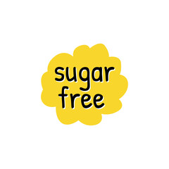 Sugar free no chemicals harmful icon label design vector