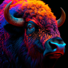 bull with horns created with Generative Ai technology