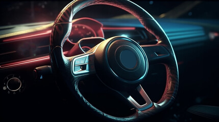 Steering wheel. Generative Ai