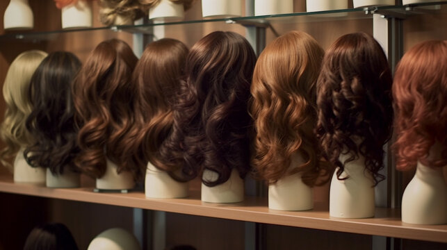 Hair wigs. Generative Ai