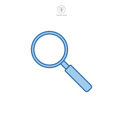 Magnifying Glass icon symbol template for graphic and web design collection logo vector illustration