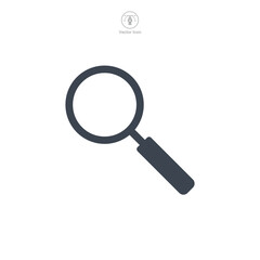 Magnifying Glass icon symbol template for graphic and web design collection logo vector illustration