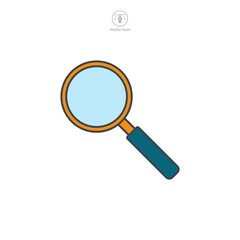 Magnifying Glass icon symbol template for graphic and web design collection logo vector illustration