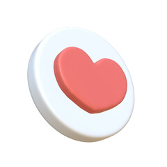 3D heart icon