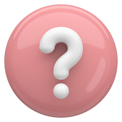Question mark sign. 3D illustration.