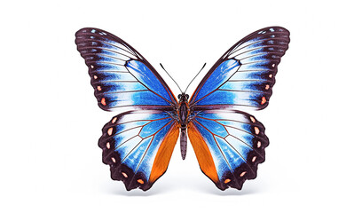 Fototapeta na wymiar AI generative. Beautiful butterfly on white