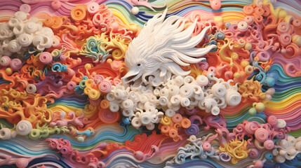 Fototapeta premium Rainbow illustration mural concept