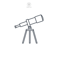 Telescope icon symbol template for graphic and web design collection logo vector illustration