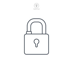 Padlock icon symbol template for graphic and web design collection logo vector illustration