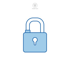 Padlock icon symbol template for graphic and web design collection logo vector illustration