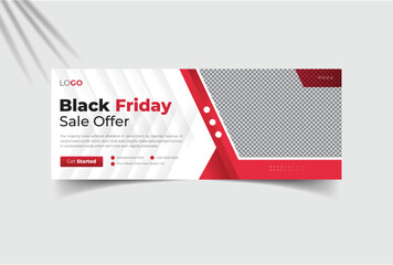 Black Friday sale Facebook cover and web banner template