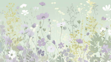 Fototapeta na wymiar Spring summer background of beautiful flowers. Generative AI image