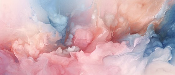 Liquid background with a muted color scheme. Breathtaking illustration. Ethereal soft pastel image. Beautiful wallpaper texture. Generative AI. 