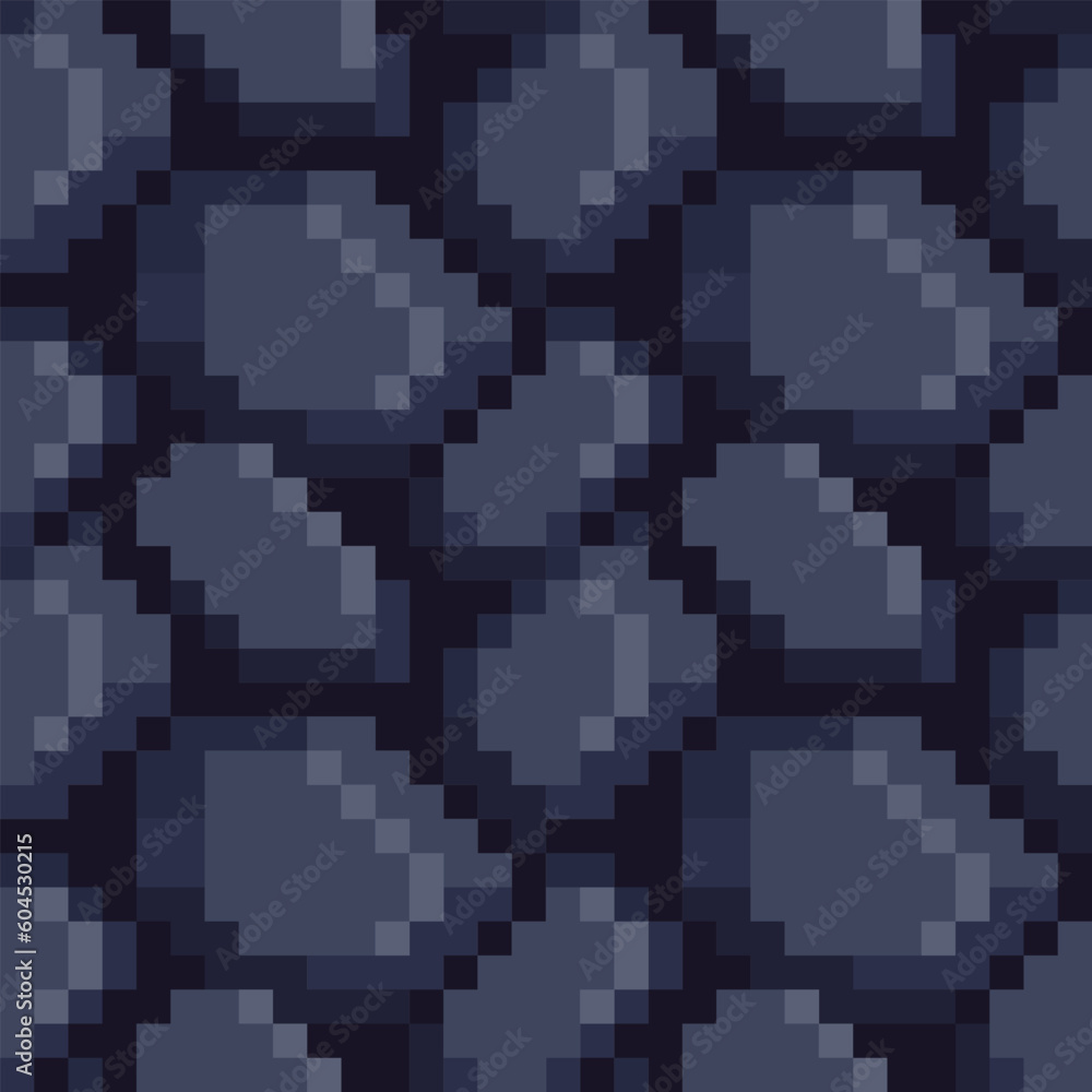 Aufkleber ground or stone texture tile seamless pattern, for pixel art style game, isolated vector 8-bit illus