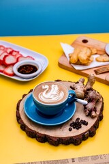 a cup of ginger coffee latte