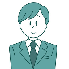 Illustration of a gentle smiling businessman