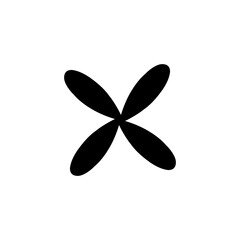 Fan icon propeller silhouette