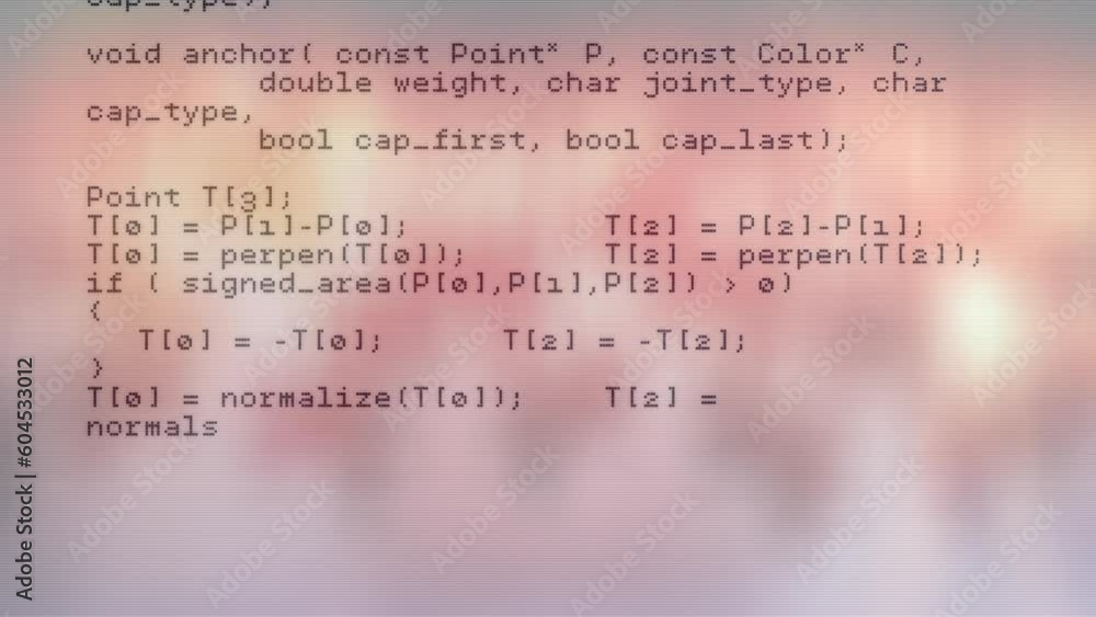 Poster animation of computer data processing