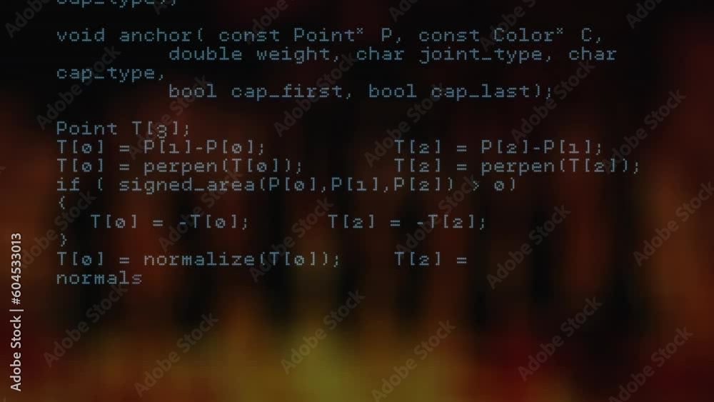 Poster animation of computer data processing