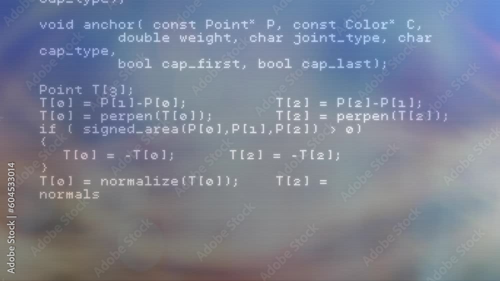Poster animation of computer data processing