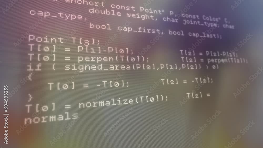 Poster animation of computer data processing