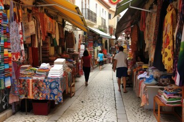 Fototapeta na wymiar Bazaar with traditional stores