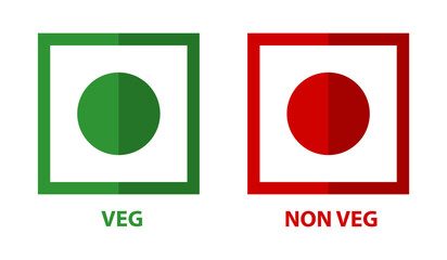 illustration vector icon of veg or non veg easy to use and edit. vector illustration for veg and non veg icon in neumorphism style.