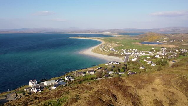 Aerial view of Portnoo and Narin in County Donegal, Ireland