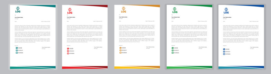 New Corporate And Creative Professional Business Elegant,Modern letterhead template design in minimalist style a4