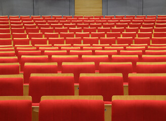 Seats in cinema theater hall. Movies concept idea