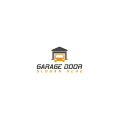 Garage door car logo design template isolated on white background