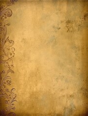 Grunge texture with floral pattern, generative ai