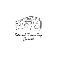 line art of national cheese day good for national cheese day celebrate. line art. illustration.