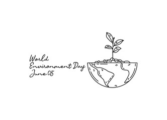 line art of world environment day good for world environment day celebrate. line art. illustration.