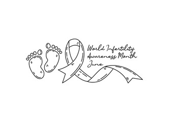 line art of world infertility awareness month good for world infertility awareness month celebrate. line art. illustration.