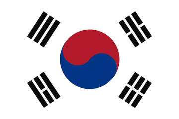 Korean flag that symbolizing Korea