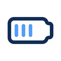 half battery outline color icon