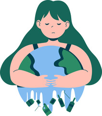 safe the earth illustration for celebrating world day