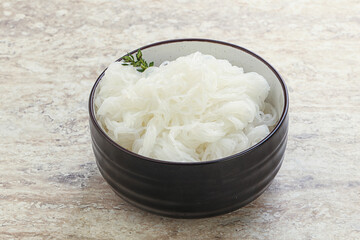 Glass asian noodles in the bowl