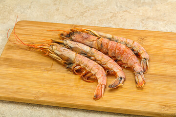 Tasty big Langoustine over the board